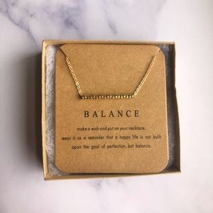 Balance Necklace, Motivational Necklace